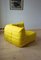 Gelbe Togo Wohnzimmergarnitur aus gelber Mikrofaser von Michel Ducaroy für Ligne Roset, 1970er, 5er Set 16