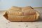 Camel Brown Leather Togo Sofa and Pouf Set by Michel Ducaroy for Ligne Roset, 1970s, Set of 2 12