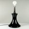 Vintage Glass and Black Chrome Table Lamp by Ingo Maurer for Design M, 1970s 1