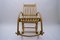 Rocking Chair Vintage en Rotin et Bambou, 1970s 4