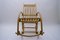 Vintage Rattan and Bamboo Rocking Chair, 1970s, Image 4