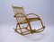 Vintage Rattan and Bamboo Rocking Chair, 1970s, Image 1