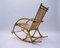 Rocking Chair Vintage en Rotin et Bambou, 1970s 3