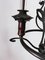 Vintage Wrought Iron Chandelier with Beaded Lampshades 20