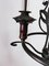 Vintage Wrought Iron Chandelier with Beaded Lampshades, Image 20