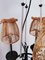 Vintage Wrought Iron Chandelier with Beaded Lampshades 19