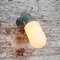 Vintage Industrial Opaline Milk Glass Wall Lamp from Industria Rotterdam, Image 5