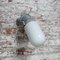 Vintage Industrial Opaline Milk Glass Wall Lamp from Industria Rotterdam 3