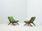 Mid-Century Scissors Folding Chairs by Arne Hovmand-Olsen for Jutex, Set of 2 1