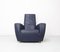 Vintage Blue Leather Lounge Chair by Gerard van den Berg for Label, 1990s 1