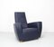 Vintage Blue Leather Lounge Chair by Gerard van den Berg for Label, 1990s 2