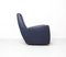 Vintage Blue Leather Lounge Chair by Gerard van den Berg for Label, 1990s 4