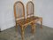 Chaises en Bambou, Italie, 1970s, Set de 2 3