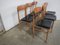 Leather Dining Chairs, 1950s, Italy, Set of 6 2
