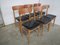 Leather Dining Chairs, 1950s, Italy, Set of 6 4