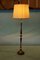 Space Age Teak & Brass Floor Lamp, 1950s 1