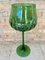 Grüne Mid-Century Tasse aus geschliffenem Glas, 1960er 1