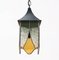 Wrought Iron Art Deco Lantern with Stained Glass 9