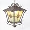 Large French Provincial Wrought Iron Lantern, 1950s 7