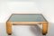 Leather and Mirrored Glass Coffee Table by Luigi Massoni for Poltrona Frau, 1970's, Image 1