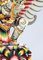 Escultura balinesa colorida vintage tallada a mano, Imagen 6