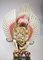 Escultura balinesa colorida vintage tallada a mano, Imagen 11