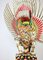 Escultura balinesa colorida vintage tallada a mano, Imagen 2