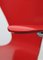 Silla giratoria modelo 3217 en rojo de Arne Jacobsen para Fritz Hansen, Imagen 9