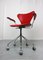 Model 3217 Red Swivel Chair by Arne Jacobsen for Fritz Hansen 7