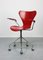 Model 3217 Red Swivel Chair by Arne Jacobsen for Fritz Hansen 2