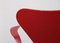 Silla giratoria modelo 3217 en rojo de Arne Jacobsen para Fritz Hansen, Imagen 12