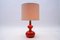 Scandinavian Fat Lava Ceramic and Teak Table Lamp, 1960s 1