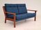 Skandinavisches Sofa aus Teak & Wolle, 1970er 1