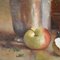 Antique Painting, Basket of Red Apples, Oil on Canvas, 19th-Century 5