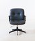 Italian Grey Leather Swivel Chair by Ico Luisa Parisi for MIM, 1960s 4