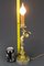 Bronze and Marble Cherub Table Lamp, 1920s, Image 17