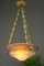 Art Nouveau Glass Bowl Ceiling Lamp, 1920s 4