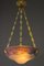 Art Nouveau Glass Bowl Ceiling Lamp, 1920s, Image 28