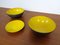 Yellow Krenit Bowls by Herbert Krenchel Torben Ørskov, Set of 3, 1960s 10