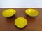 Yellow Krenit Bowls by Herbert Krenchel Torben Ørskov, Set of 3, 1960s, Image 3