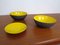 Yellow Krenit Bowls by Herbert Krenchel Torben Ørskov, Set of 3, 1960s 2