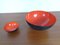 Red Krenit Bowls by Herbert Krenchel Torben Ørskov, Set of 2, 1960s 2