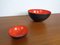 Red Krenit Bowls by Herbert Krenchel Torben Ørskov, Set of 2, 1960s 6