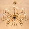 Mid-Century Italian Brass and Glass Chandelier by Sciolari, 1960s 3