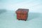 Vintage Leather Patchwork Pouf with Storage Space in the Style of de Sede 1