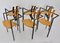 Postmodern Metal and Beech Plywood Dining Chairs, 1990s, Set of 6 3