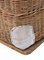 Vintage Large Strong Cane and Pig Skin Storage Basket, 1950s, Image 3