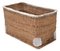 Vintage Large Strong Cane and Pig Skin Storage Basket, 1950s 1