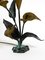 Large Italian Floral Bronze & Brass Table Lamp, 1970s 17