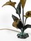 Large Italian Floral Bronze & Brass Table Lamp, 1970s 6